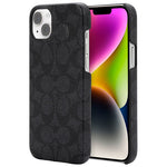 Load image into Gallery viewer, Coach NEW YORK Slim Wrap Fitted Hard Shell Case with MagSafe for iPhone 14 Plus (Signature Charcoal Black)