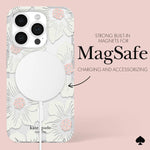 Load image into Gallery viewer, Kate Spade Protective Hardshell Magsafe Case for iPhone 15 Pro Max (Hollyhock Cream)