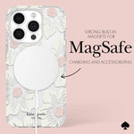 Load image into Gallery viewer, Kate Spade Protective Hardshell Magsafe Case for iPhone 15 Pro (Hollyhock Cream)
