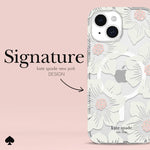 Load image into Gallery viewer, Kate Spade Protective Hardshell Magsafe Case for iPhone 15 Plus (Hollyhock Cream)
