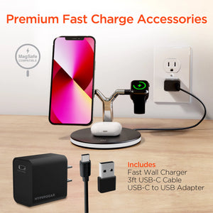 Hypergear MaxCharge MagSafe 3-in-1 Wireless Charging Stand for Apple Watch/AirPods/iPhone