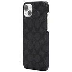Load image into Gallery viewer, Coach NEW YORK Slim Wrap Fitted Hard Shell Case with MagSafe for iPhone 14 Plus (Signature Charcoal Black)
