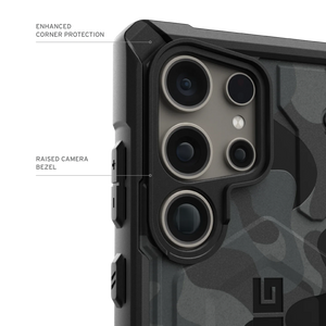 Urban Armor Gear Pathfinder SE Pro Magnetic Case for Galaxy S24 Ultra (Black Midnight Camo)