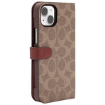Load image into Gallery viewer, Coach NEW YORK Leather Folio Wallet Case with MagSafe for iPhone 14 Plus (Signature Tan)
