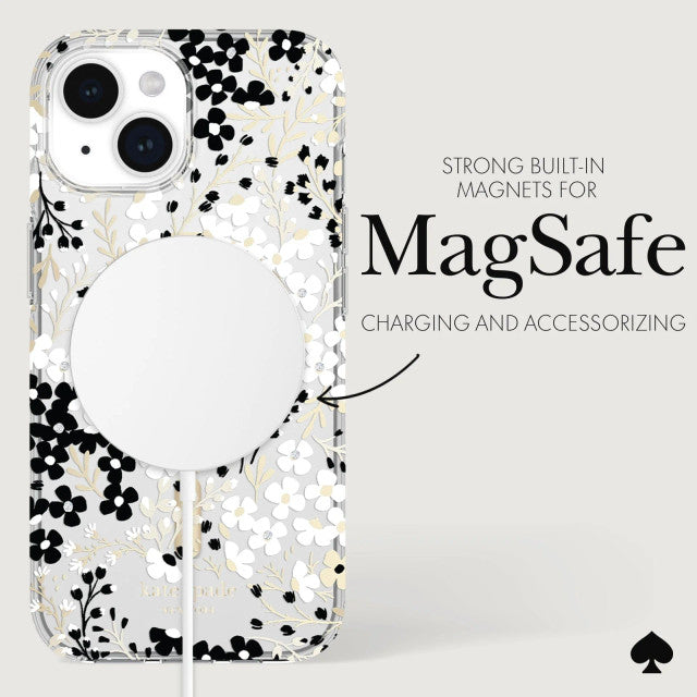 Kate Spade Protective Hardshell Magsafe Case for iPhone 15 (Multi Floral)