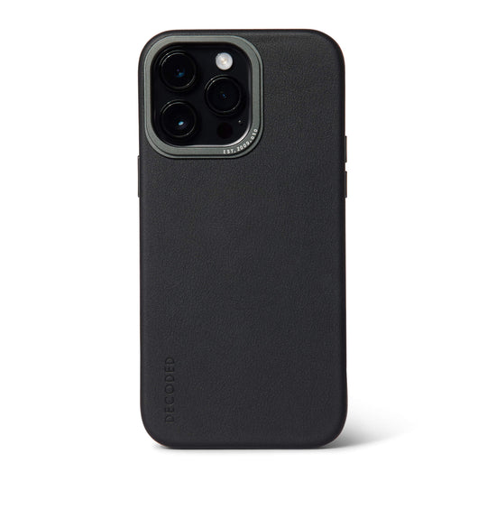 Decoded Leather Back Case for iPhone 14 Pro (Black) – Tough Connexion