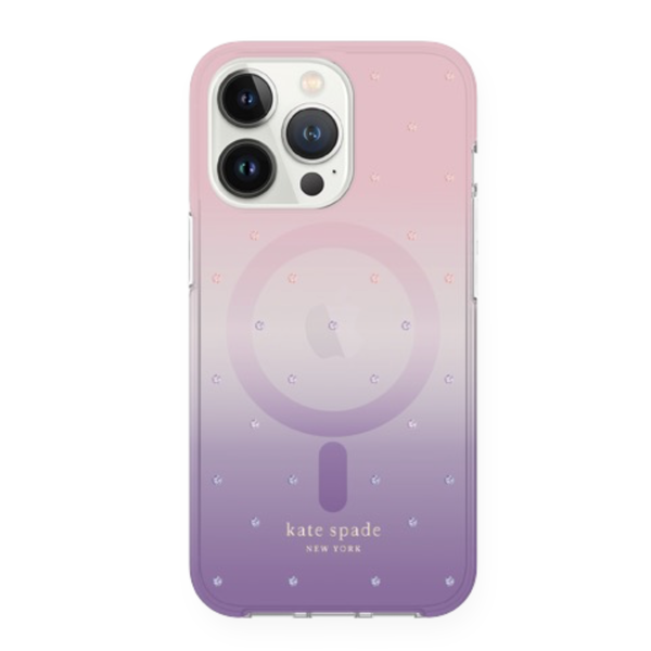 Kate Spade Hardshell Case with MagSafe for iPhone 14 Pro (Ombre Pin Dot)