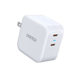 CHOETECH 40W Dual Fast Dual Port USB C Wall Charger PD 3.0