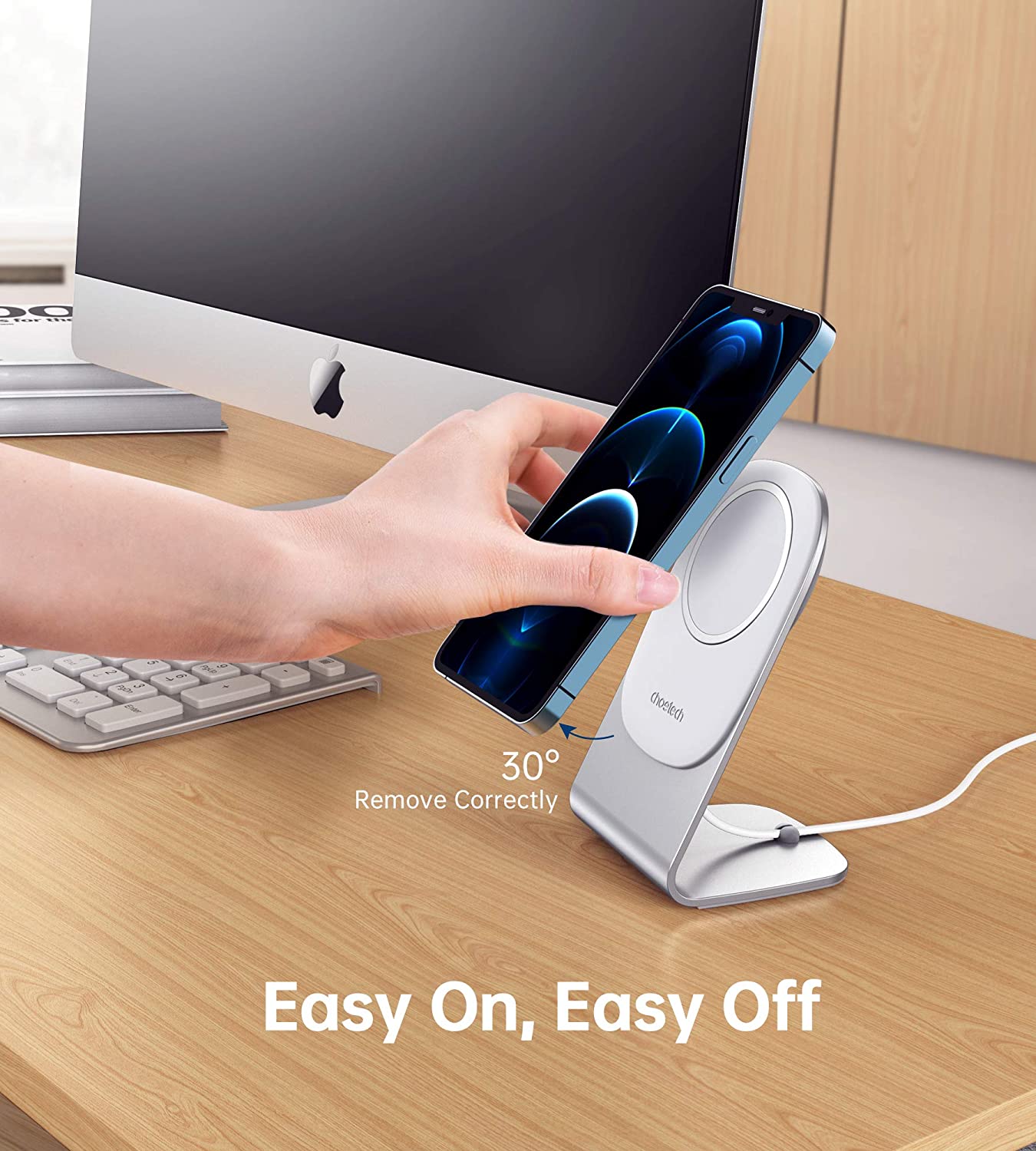 CHOETECH Choetech Phone Stand For MagSafe Charger (Holder Only, MagSafe Charger not included)