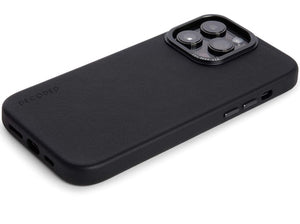 Decoded Leather Back Case for iPhone 14 Pro (Black)