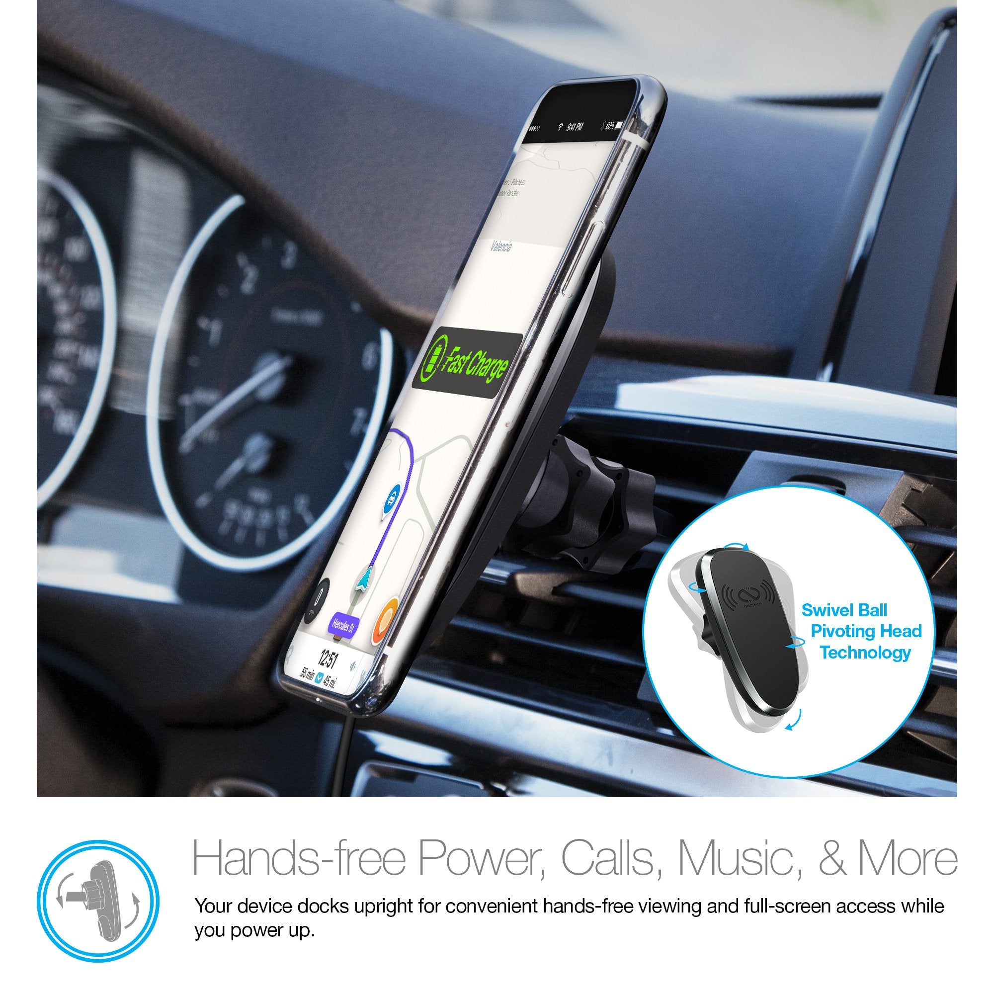 Naztech MagBuddy Magnetic Wireless Charging Vent Mount