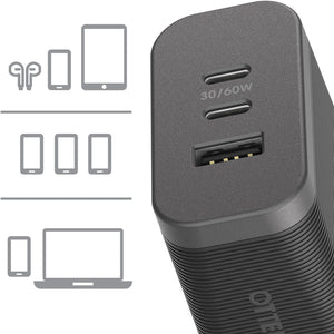 Otterbox Premium Pro Fast Charge USB-C & USC-A Wall Charger (72W)